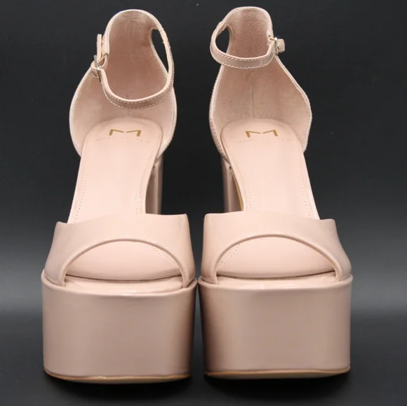 Marc Fisher Ankle Strap Platform Sandal (Womens) Light Pink (looks nude) 8.5 - Picture 3 of 13